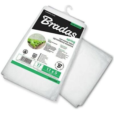 Bradas, Protection hivernale + voile de croissance, Agrown Non-tissé Printemps Blanc 17G 1,1x5M - Publicité Bradas, Protection hivernale + voile de croissance, Agrown Non-tissé Printemps Blanc 17G 1,1x5M - Publicité
