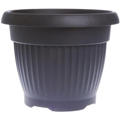 B2C Pot de plante en plastique 40cm - Anthracite Décoration Jardin - Publicité B2C Pot de plante en plastique 40cm - Anthracite Décoration Jardin - Publicité