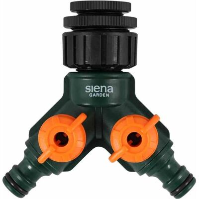 Siena Garden, Raccord de tuyau + connecteur de tuyau, Distributeur 2 voies (Distributeur 2 voies, 33.30 mm) - Publicité Siena Garden, Raccord de tuyau + connecteur de tuyau, Distributeur 2 voies (Distributeur 2 voies, 33.30 mm) - Publicité
