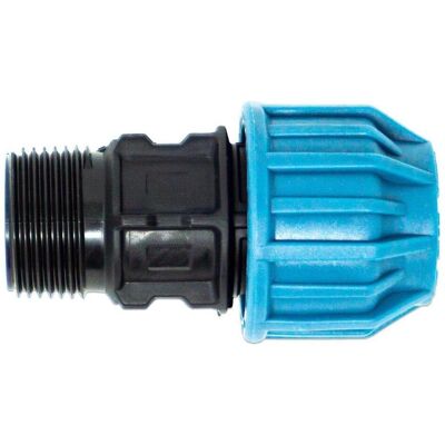 Magni, Raccord de tuyau + connecteur de tuyau, bevo PP raccord à compression 25mm x 1 compression x M 16bar noir/bleu DVGW/KIWA/WRAS (Attelage, 25 mm) - Publicité Magni, Raccord de tuyau + connecteur de tuyau, bevo PP raccord à compression 25mm x 1 compression x M 16bar noir/bleu DVGW/KIWA/WRAS (Attelage, 25 mm) - Publicité