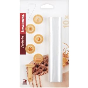 Tescoma Poche à douille DELÍCIA 30 cm, 10 pcs, 6 douilles, Poche à douille - Publicité Tescoma Poche à douille DELÍCIA 30 cm, 10 pcs, 6 douilles, Poche à douille - Publicité