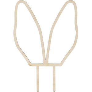 Partydeco Topper en bois Bunny Ears, 20 cm (1 pkt / 1 pc.), Outils de décoration pâtisserie, Marron - Publicité Partydeco Topper en bois Bunny Ears, 20 cm (1 pkt / 1 pc.), Outils de décoration pâtisserie, Marron - Publicité
