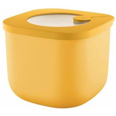 Guzzini Kitchen Active Design - Récipient de conservation alimentaire - Giallo Mango - 12,2x12,2x9,8cm - 750cc - Publicité Guzzini Kitchen Active Design - Récipient de conservation alimentaire - Giallo Mango - 12,2x12,2x9,8cm - 750cc - Publicité