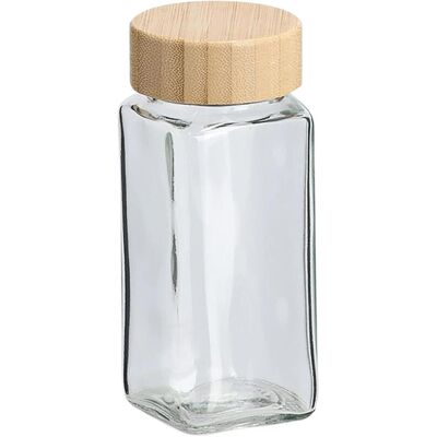 Zeller Present Verre èpice avec couvercle en bambou 120 ml ø 4.5x10.5 cm, Boîte de conservation, Transparent, Marron - Publicité Zeller Present Verre èpice avec couvercle en bambou 120 ml ø 4.5x10.5 cm, Boîte de conservation, Transparent, Marron - Publicité
