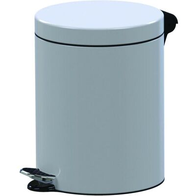 Poubelle Compacte Alda - 5L, Blanche, Acier - Publicité Poubelle Compacte Alda - 5L, Blanche, Acier - Publicité