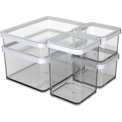 Rotho Loft, Boîte de conservation, Blanc, Transparent - Publicité Rotho Loft, Boîte de conservation, Blanc, Transparent - Publicité
