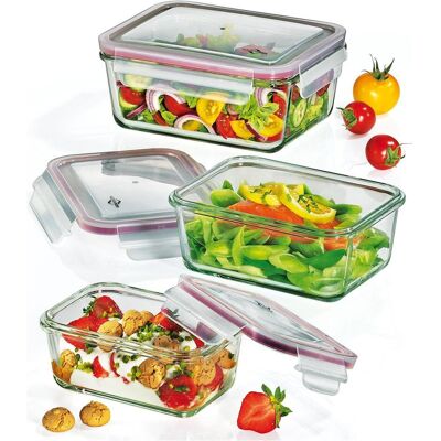 Küchenprofi Set de boîtes à lunch / boîtes à provisions 3 pièces, Lunch box, Transparent - Publicité Küchenprofi Set de boîtes à lunch / boîtes à provisions 3 pièces, Lunch box, Transparent - Publicité