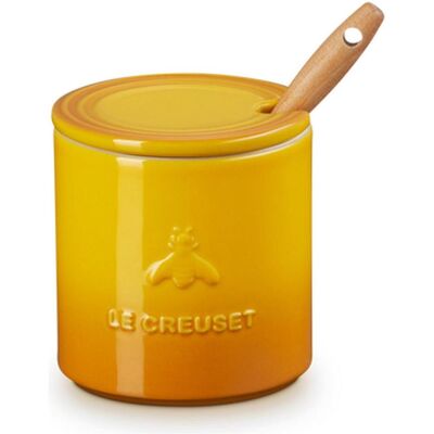 Le Creuset honingpotje met spatel aardewerk nectar, Boîte de conservation, Jaune - Publicité Le Creuset honingpotje met spatel aardewerk nectar, Boîte de conservation, Jaune - Publicité