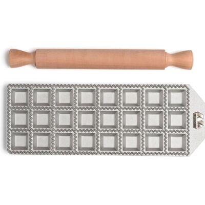 Matfer Bourgeat Moule à raviolis Imperia 24 carrés, Ustensile de cuisine : accessoires, Argent - Publicité Matfer Bourgeat Moule à raviolis Imperia 24 carrés, Ustensile de cuisine : accessoires, Argent - Publicité