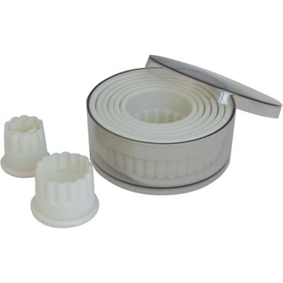 de Buyer Découpoir plastique rond cannelé - Ensemble de découpoirs - 2-10cm - Publicité de Buyer Découpoir plastique rond cannelé - Ensemble de découpoirs - 2-10cm - Publicité