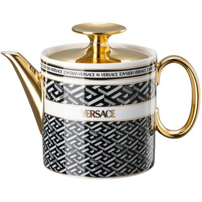 Théière Versace La Greca Signature Noire - Porcelaine - 2 Pers. Publicité Théière Versace La Greca Signature Noire - Porcelaine - 2 Pers. Publicité