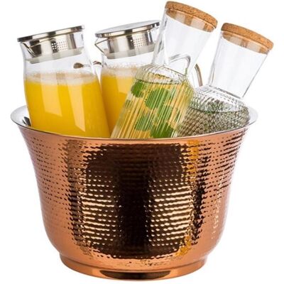Refroidisseur de bouteilles en acier inoxydable APS - 8L, Argent, 33x20x33cm - Publicité Refroidisseur de bouteilles en acier inoxydable APS - 8L, Argent, 33x20x33cm - Publicité