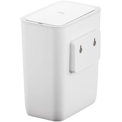 EKO Poubelle murale Morandi Smart Sensor blanche de 8 L, à fixer au mur, avec capteur et sac poubelle, Poubelle, Blanc - Publicité EKO Poubelle murale Morandi Smart Sensor blanche de 8 L, à fixer au mur, avec capteur et sac poubelle, Poubelle, Blanc - Publicité