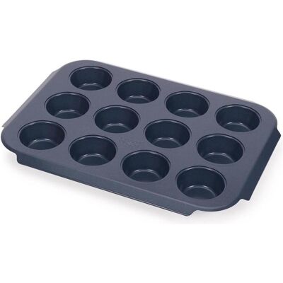 Joseph Joseph Nest Bake Backform für 12 Muffins antihaftbeschichtet, Moule à gâteau, Bleu - Publicité Joseph Joseph Nest Bake Backform für 12 Muffins antihaftbeschichtet, Moule à gâteau, Bleu - Publicité