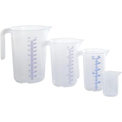 Set de gobelets doseurs Hünersdorff - 120ml à 2000ml - Ensemble de verres - Publicité Set de gobelets doseurs Hünersdorff - 120ml à 2000ml - Ensemble de verres - Publicité
