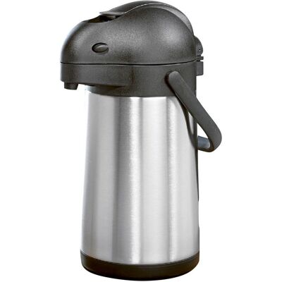 Esmeyer Verseuse à pompe ""STREAM"", capacité : 1,9 litre Distributeur à pompe en acier inoxydable à double, Carafe isotherme, Argent - Publicité Esmeyer Verseuse à pompe ""STREAM"", capacité : 1,9 litre Distributeur à pompe en acier inoxydable à double, Carafe isotherme, Argent - Publicité