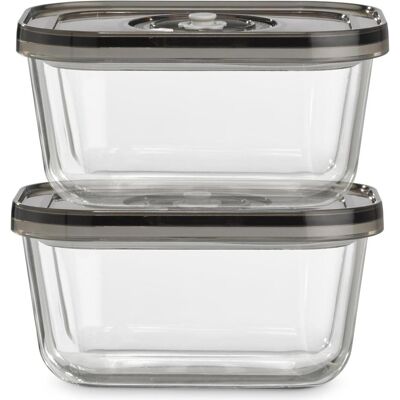 Contenants sous vide en verre Caso VacuBoxx Eco-Duo S - Récipients de stockage - Publicité Contenants sous vide en verre Caso VacuBoxx Eco-Duo S - Récipients de stockage - Publicité