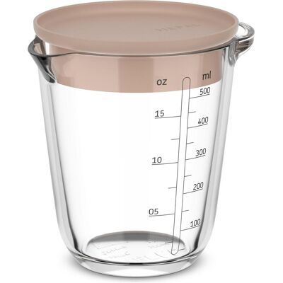 Mugue à mesurer en verre chalk 500ml avec couvercle - Publicité Mugue à mesurer en verre chalk 500ml avec couvercle - Publicité