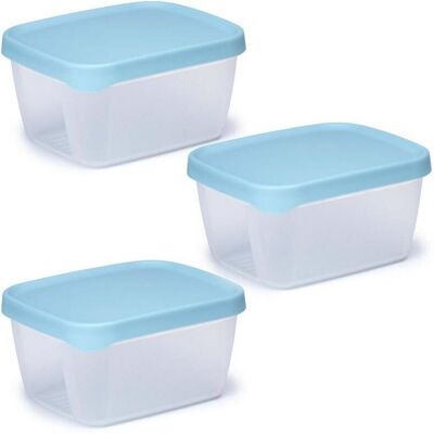 alpina Boîte de conservation des aliments 3pc 900 ml, Boîte de conservation, Bleu, Transparent - Publicité alpina Boîte de conservation des aliments 3pc 900 ml, Boîte de conservation, Bleu, Transparent - Publicité