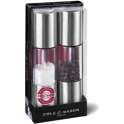 Cole & Mason Dárková sada mlýnků na sůl a pepř Oslo Precision+, Moulin à poivre + moulin à sel - Publicité Cole & Mason Dárková sada mlýnků na sůl a pepř Oslo Precision+, Moulin à poivre + moulin à sel - Publicité