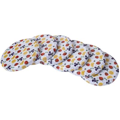 Dr. Oetker TO-couvercles fruits Ø85mm 6pcs bt., Bocal de conservation, Multicolore - Publicité Dr. Oetker TO-couvercles fruits Ø85mm 6pcs bt., Bocal de conservation, Multicolore - Publicité