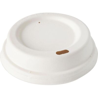 Papstar 87934 Couvercle pour Gobelet en Canne à Sucre - Écologique, Micro-ondable, 8cm - Publicité Papstar 87934 Couvercle pour Gobelet en Canne à Sucre - Écologique, Micro-ondable, 8cm - Publicité