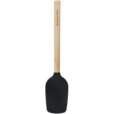 KitchenAid Spatule en bambou résistante à la chaleur avec tête en silicone, jusqu'à 260°C, Ustensiles de cuisine, Multicolore, Noir - Publicité KitchenAid Spatule en bambou résistante à la chaleur avec tête en silicone, jusqu'à 260°C, Ustensiles de cuisine, Multicolore, Noir - Publicité