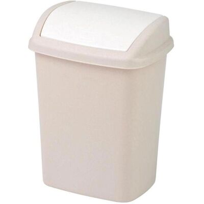 Poubelle Inclinable Beige 25L - Corbeille à déchets - Publicité Poubelle Inclinable Beige 25L - Corbeille à déchets - Publicité