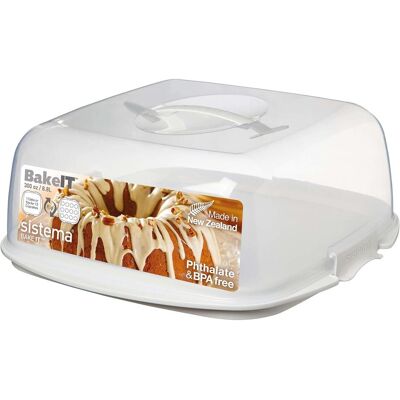 Conteneur Sistema KLIP IT pour gâteaux et cupcakes avec plateau réversible - 8,8 L - Publicité Conteneur Sistema KLIP IT pour gâteaux et cupcakes avec plateau réversible - 8,8 L - Publicité