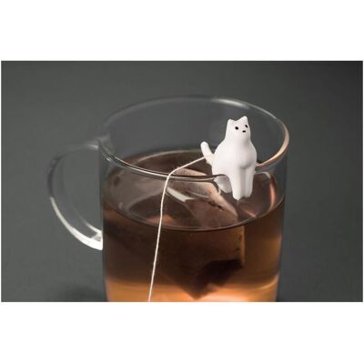 Kikkerland Porte-sachets de Thé Chat - Accessoire de Thé - Publicité Kikkerland Porte-sachets de Thé Chat - Accessoire de Thé - Publicité