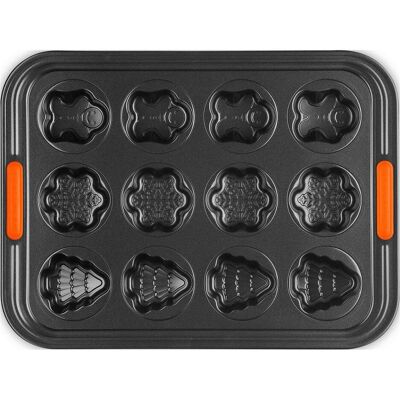 Le Creuset Bakvorm voor 12 kerstcakejes - 40x30cm, Moule à gâteau, Noir - Publicité Le Creuset Bakvorm voor 12 kerstcakejes - 40x30cm, Moule à gâteau, Noir - Publicité