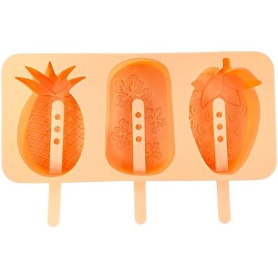 Fackelmann Moule à glace en silicone pour fruits et desserts, Bacs à glaçons + moules à glace, Marron - Publicité Fackelmann Moule à glace en silicone pour fruits et desserts, Bacs à glaçons + moules à glace, Marron - Publicité