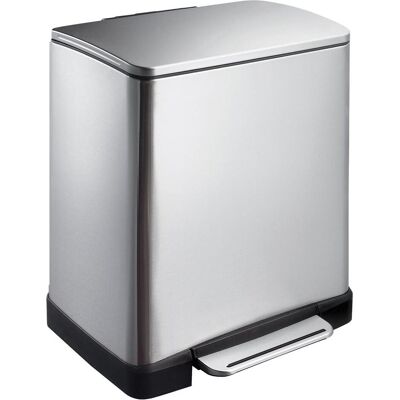 EKO E-cube RVS - Poubelle rectangulaire à pédale - 9+10L - Publicité EKO E-cube RVS - Poubelle rectangulaire à pédale - 9+10L - Publicité