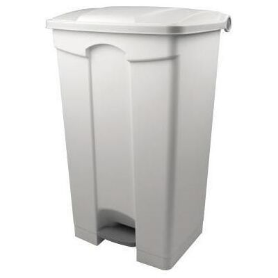 Helit Poubelle Rectangulaire Blanche 90l avec Pedale - Publicité Helit Poubelle Rectangulaire Blanche 90l avec Pedale - Publicité