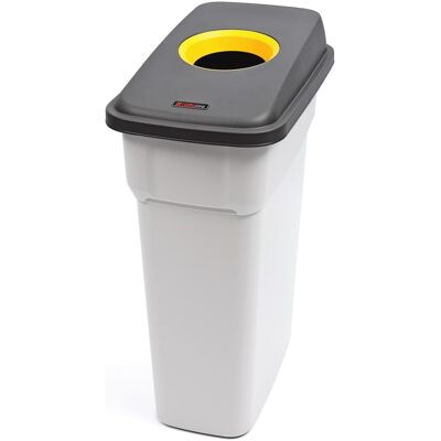 Rotho GEO/SELECTO Couvercle pour boîtes, Poubelle, Noir, Jaune - Publicité Rotho GEO/SELECTO Couvercle pour boîtes, Poubelle, Noir, Jaune - Publicité