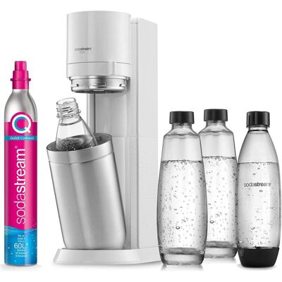 Sodastream - Duo avec cylindre de CO2, 2 bouteilles en verre, 2 bouteilles compatibles lave-vaisselle - Soda Maker - Publicité Sodastream - Duo avec cylindre de CO2, 2 bouteilles en verre, 2 bouteilles compatibles lave-vaisselle - Soda Maker - Publicité