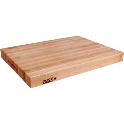 John Boos Boos Blocks RA03 Planche à découper pro - 61x46x6 cm - réversible, rainures pour poignées - Publicité John Boos Boos Blocks RA03 Planche à découper pro - 61x46x6 cm - réversible, rainures pour poignées - Publicité