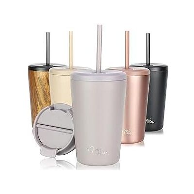 Milu Mug de Voyage - Isolant sous Vide à Double Paroi - taupe gris - 0,4 l - Publicité Milu Mug de Voyage - Isolant sous Vide à Double Paroi - taupe gris - 0,4 l - Publicité