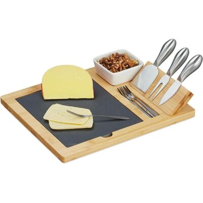 Relaxdays Set de 10 plateaux à fromage, Planche à découper, Marron - Publicité Relaxdays Set de 10 plateaux à fromage, Planche à découper, Marron - Publicité