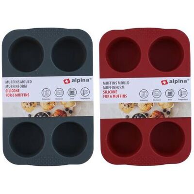 alpina Muffinform 2as, Moule à gâteau, Gris, Rouge, Multicolore - Publicité alpina Muffinform 2as, Moule à gâteau, Gris, Rouge, Multicolore - Publicité