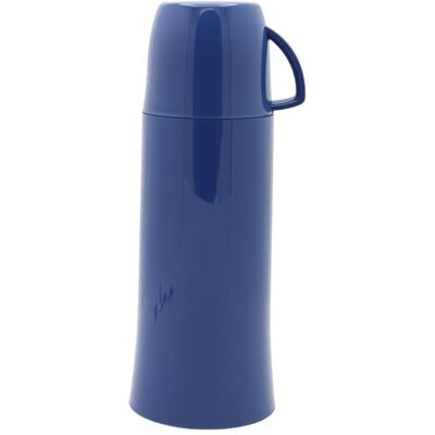 Bouteille isolante Helios Elegance - 0,75L Plastique Bleu avec Gobelet - Publicité Bouteille isolante Helios Elegance - 0,75L Plastique Bleu avec Gobelet - Publicité