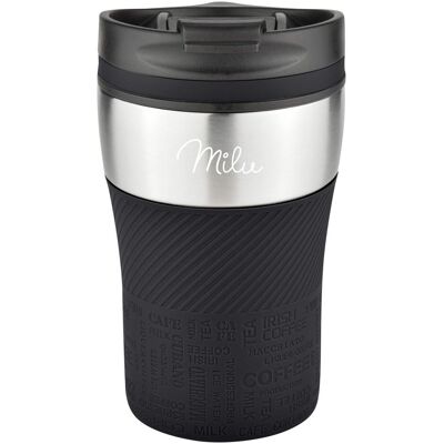 Milu Mug de Voyage Noir - 0,21L - Mug de Voyage - Publicité Milu Mug de Voyage Noir - 0,21L - Mug de Voyage - Publicité