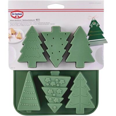 Dr. Oetker Silikon-BackfoWeihnachtsb.6er, Moule à gâteau, Vert - Publicité Dr. Oetker Silikon-BackfoWeihnachtsb.6er, Moule à gâteau, Vert - Publicité
