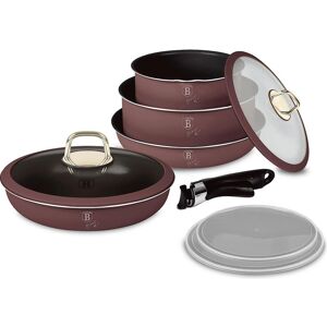 BerlingerHaus Design Kochset inkl. Smart Lids, 9-teilig, bordeaux, Poêle + casserole, Rouge - Publicité BerlingerHaus Design Kochset inkl. Smart Lids, 9-teilig, bordeaux, Poêle + casserole, Rouge - Publicité