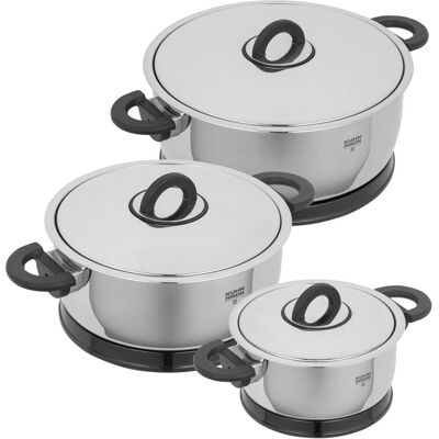 Kuhn Rikon Durotherm Pro Set, Set de poêles et de casseroles, Argent, Noir - Publicité Kuhn Rikon Durotherm Pro Set, Set de poêles et de casseroles, Argent, Noir - Publicité