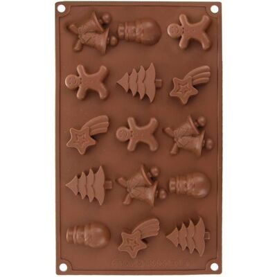 Orion Moule en silicone pour la confection de pralines de Noël, Moule à gâteau, Marron - Publicité Orion Moule en silicone pour la confection de pralines de Noël, Moule à gâteau, Marron - Publicité