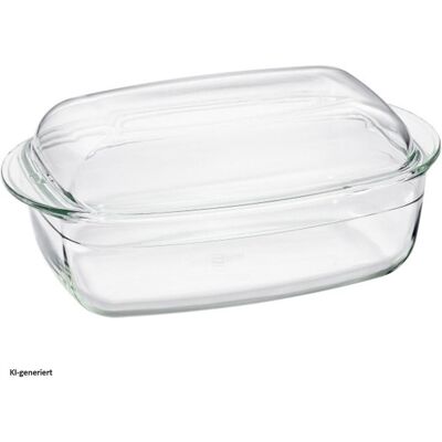 Küchenprofi Casserole avec couvercle, Plat à gratin, Transparent - Publicité Küchenprofi Casserole avec couvercle, Plat à gratin, Transparent - Publicité