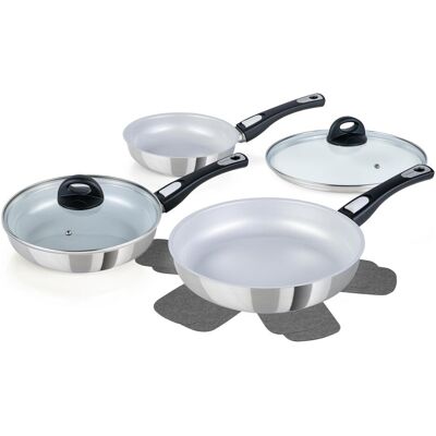 Ensemble de Casseroles et Poêles Cerafit Steel - 7 Pièces - Publicité Ensemble de Casseroles et Poêles Cerafit Steel - 7 Pièces - Publicité