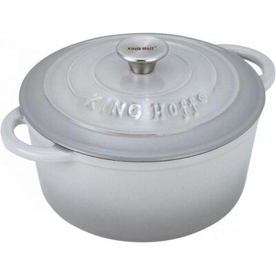 Cocotte en fonte émaillée Kinghoff 24cm - Poêle en fonte - Publicité Cocotte en fonte émaillée Kinghoff 24cm - Poêle en fonte - Publicité