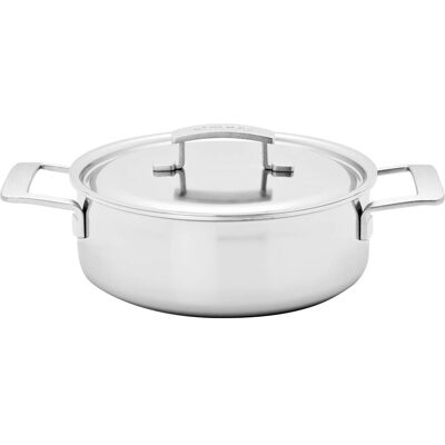 Demeyere Industry 5 casserole basse 24cm 2 poignées et couvercle, Poêle + casserole, Argent - Publicité Demeyere Industry 5 casserole basse 24cm 2 poignées et couvercle, Poêle + casserole, Argent - Publicité